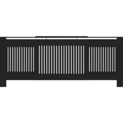 vidaXL Värmeelement-Elementskydd MDF svart 205 cm - Tillbehör till värmeelement