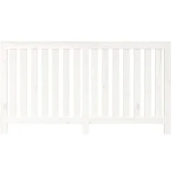 vidaXL Elementskydd vit 153x19x84 cm massiv furu - Tillbehör till värmeelement