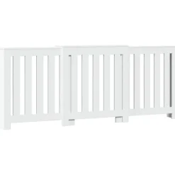 vidaXL Värmeelement-Elementskydd vit 205x21,5x83,5 cm konstruerat trä