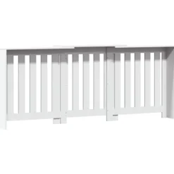 vidaXL Värmeelement-Elementskydd vit 205x21,5x83,5 cm konstruerat trä