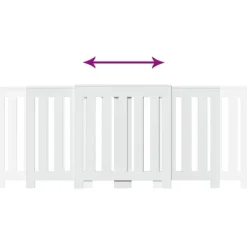 vidaXL Värmeelement-Elementskydd vit 205x21,5x83,5 cm konstruerat trä