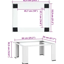 vidaXL Förhöjningssockel för tvättmaskin vit
