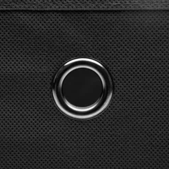 vidaXL Förvaringslådor För Hemmet-Förvaringslådor med lock 4 st svart 32x32x32 cm tyg - Förvaringslådor