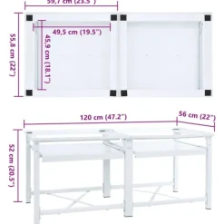 vidaXL Tvättmaskiner-Piedestal till tvättmaskin med utdragbara hyllor vit
