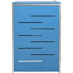 vidaXL Tillbehör Till Avfallshantering-Skjul till ett sopkärl 69x77,5x112,5 cm rostfritt stål - Ställningar till sopkärl