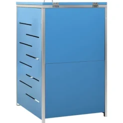 vidaXL Tillbehör Till Avfallshantering-Skjul till ett sopkärl 69x77,5x112,5 cm rostfritt stål - Ställningar till sopkärl