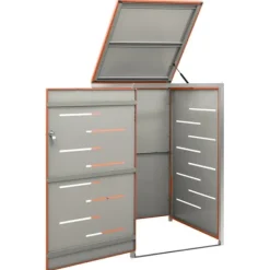 vidaXL Skjul till ett sopkärl 69x77,5x112,5 cm rostfritt stål - Ställningar till sopkärl