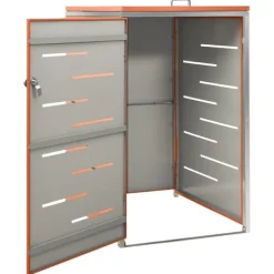 vidaXL Skjul till ett sopkärl 69x77,5x112,5 cm rostfritt stål - Ställningar till sopkärl