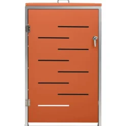 vidaXL Skjul till ett sopkärl 69x77,5x112,5 cm rostfritt stål - Ställningar till sopkärl