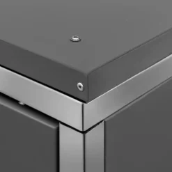 vidaXL Tillbehör Till Avfallshantering-Skjul till ett sopkärl 69x77,5x112,5 cm rostfritt stål - Ställningar till sopkärl