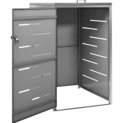 vidaXL Tillbehör Till Avfallshantering-Skjul till ett sopkärl 69x77,5x112,5 cm rostfritt stål - Ställningar till sopkärl