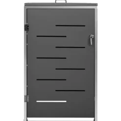 vidaXL Tillbehör Till Avfallshantering-Skjul till ett sopkärl 69x77,5x112,5 cm rostfritt stål - Ställningar till sopkärl