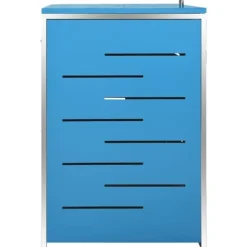 vidaXL Tillbehör Till Avfallshantering-Skjul till fyra sopkärl 276,5x77,5x112,5 cm rostfritt stål - Ställningar till sopkärl