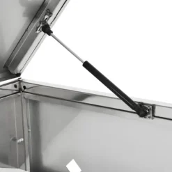 vidaXL Skjul till två sopkärl 240 L rostfritt stål - Ställningar till sopkärl