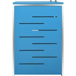 vidaXL Skjul till två sopkärl 138x77,5x112,5 cm rostfritt stål - Ställningar till sopkärl