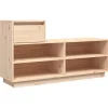 vidaXL Kläd- & Garderobsförvaring-Skoskåp 110x34x61 cm massiv furu