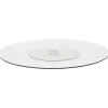 vidaXL Snurrbar serveringsbricka transparent 60 cm härdat glas - Serveringsfat