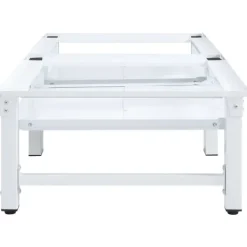 vidaXL Tvättmaskiner-Sockel för tvättmaskin med utdragbar hylla vit