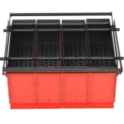 vidaXL Återvinningspapper Press Stål 38x31x18 cm Svart och Röd 142922