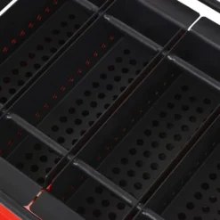 vidaXL Återvinningspapper Press Stål 38x31x18 cm Svart och Röd 142922