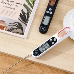 Matlagningstermometrar-Vikbar Digital Kökstermometer Instant Read Svart