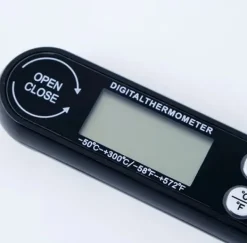 Matlagningstermometrar-Vikbar Digital Kökstermometer Instant Read Svart