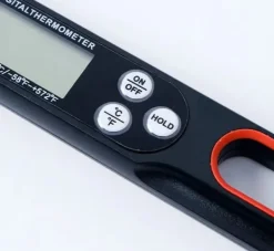 Matlagningstermometrar-Vikbar Digital Kökstermometer Instant Read Svart