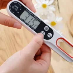 Matlagningstermometrar-Vikbar Digital Kökstermometer Instant Read Svart