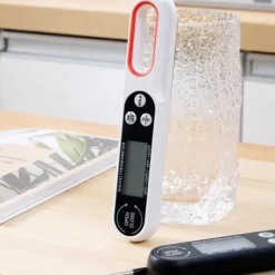 Matlagningstermometrar-Vikbar Digital Kökstermometer Instant Read Svart