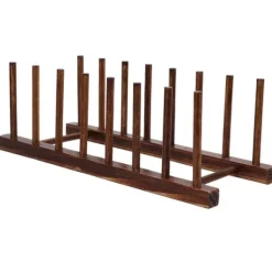 Diskställ & Torkställ-Vikbart 8-kolumns torkställ i trä för kökskärl