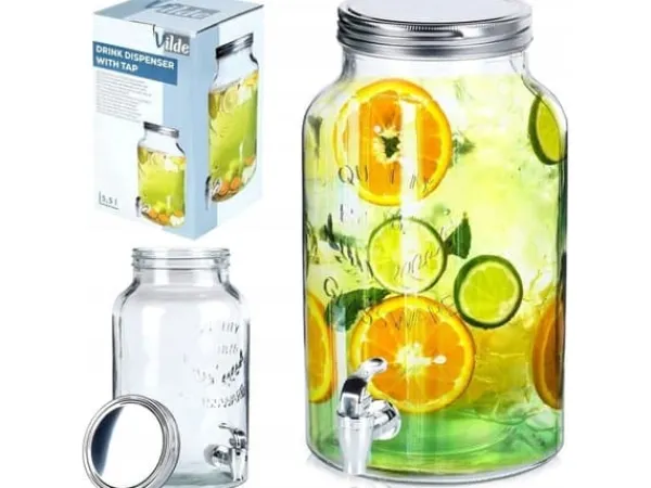 Dryckesautomater-Vilde Dryckesburk i glas med kran 6,2 l