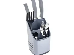 Köksorganiserare-Vilde organisatör draineringshylla korg bestick redskap bestick behållare