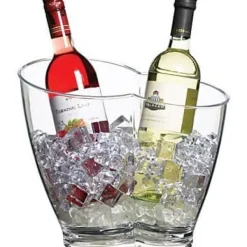 Vin- och ishink - Bar Craft - Twin Section - Akryl - Diameter 30 cm - Höjd 28 cm