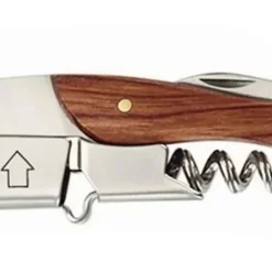 Korkskruvar-Vinflasköppnare i rostfritt stål med lättgrepp av trä