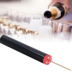 Korkskruvar-Vinflasköppnare Nåltyp Läppstiftsform Bärbar lufttrycksflasköppnare för hemrestaurang Röd