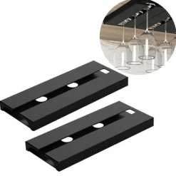 Vinglashängen-VINGLASHÅLLARE CHAMPAGNE DUBBELHÅLLARE MATT SVART