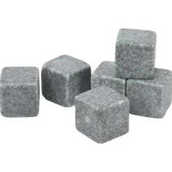 VINGVO Whiskey Stones Whisky Stones 2 cm Granit Whisky Ice Pie Stone Flanellpåse Presentset för Whisky Gin Wine