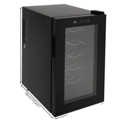 Vinkyl, 18 flaskors kapacitet, digital temperaturkontroll,46L, svart