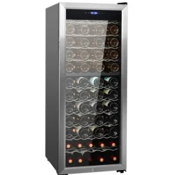 Vinkylar-Vinkylare 80 flaskor, Dual Zone, Fristående Kylskåp, LED-ljus, Energisparande, Digital temperaturkontroll