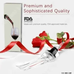 Vinluftare-Vinkylare - TD® - Professionell dekanter - Livsmedelsakryl - Nutida design - Röd