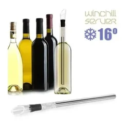 Vinluftare-Vinkylare - vinflaskkylare och luftare i rostfritt stål