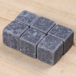 Whiskystenar-Vinkylare - Whiskystenar - 6 delar - Naturlig sten - Återanvändbar - Flera färger