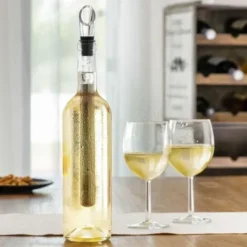 VinKylare 2-i-1 - SHOP-STORY - VINKYLANDE - Rostfritt Stål - Inbyggd Luftare - Hällspout