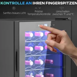 Vinkylar-Vinlagringsskåp, 43x45x64 cm, Svart