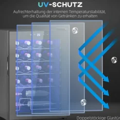 Vinkylar-Vinlagringsskåp, 43x45x64 cm, Svart