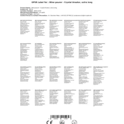 Vinluftare, vinhällare - Crystal Areator, extra lång