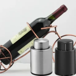 Vinproppar, riktiga vakuumproppar, återanvändbar vinbehållare, vinkorkar håller sig färska, bästa jul- och födelsedagspresenter för vinälskare. Svart | CDON