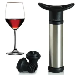 Vinslutare vakuum - Sommelier - Svart - Zinklegering - Långvarig förvaring - Luftisolering