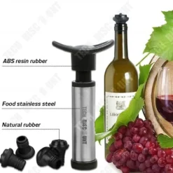 Vinslutare vakuum - Sommelier - Svart - Zinklegering - Långvarig förvaring - Luftisolering