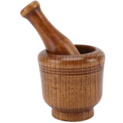 Vitlökskvarnskål Jujube Trä Örtkrossskål Multipurpose Kryddblandningskvarn för hushållsrestaurang